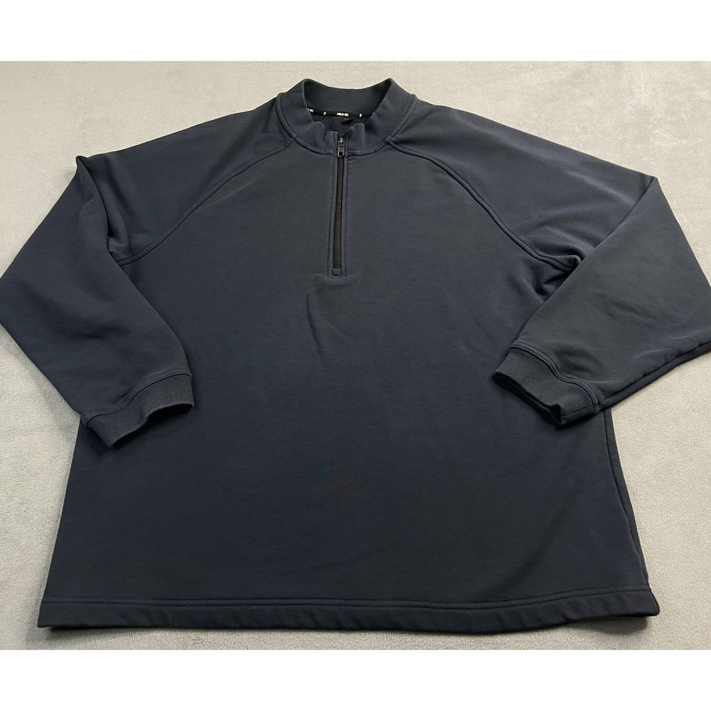 Public Rec Sweatshirt Men 2XL Blue Weekend 1/4‎ Zip Pullover Terry Lined Golf